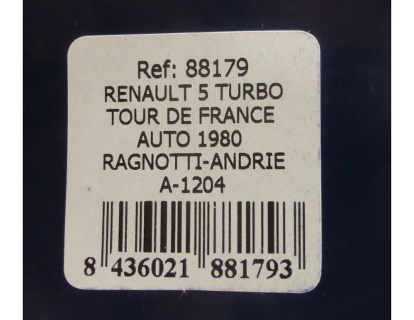 RENAULT 5 TURBO CALBERSON RAGNOTTI REF.88179  A-1204 FLY