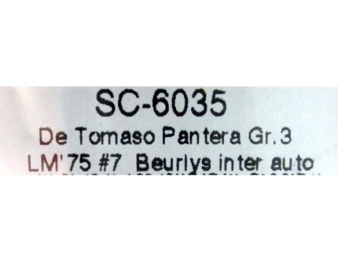 DE TOMASO PANTERA Gr.3 LM´75 Nº7 BEURLYS INTER AUTO REF.SC6035 SCALEAUTO