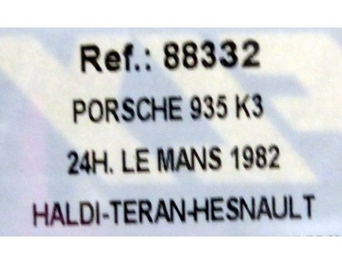 PORSCHE 935 K3 24h LE MANS 82 No75  REF. 88332 FLY