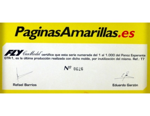 PANOZ ESPERANTE PAGINAS AMARILLAS REF.T7  EDICION LIMITADA FLY
