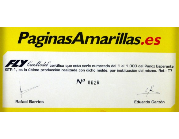 PANOZ ESPERANTE PAGINAS AMARILLAS REF.T7  EDICION LIMITADA FLY