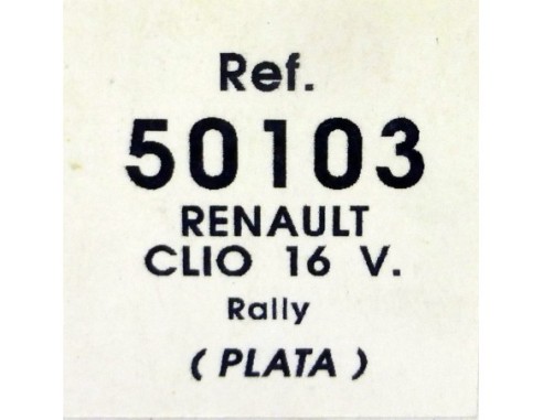 RENAULT CLIO 16V. PLATA RAGNOTTY FARERA 1994 REF.50103 NINCO
