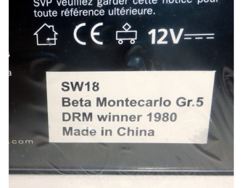 LANCIA BETA MONTECARLO GR5 DRM WINNER 1980 REF,SW18 SIDEWAYS