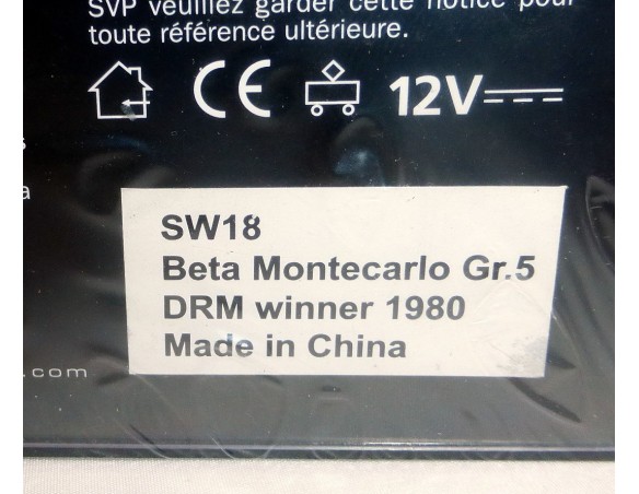 LANCIA BETA MONTECARLO GR5 DRM WINNER 1980 REF,SW18 SIDEWAYS
