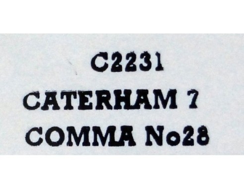 CATERHAM 7 COMMA Nº28 REF.C2231 SUPERSLOT