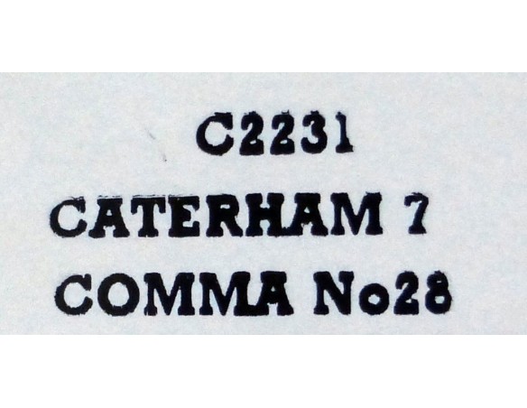 CATERHAM 7 COMMA Nº28 REF.C2231 SUPERSLOT