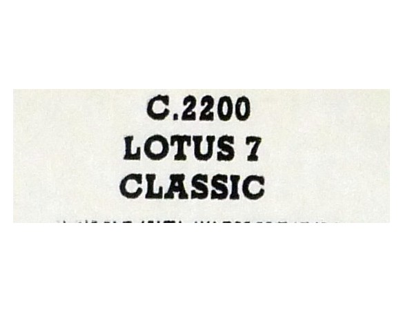 LOTUS 7 CLASSIC ROJO REF.C2200 SUPERSLOT