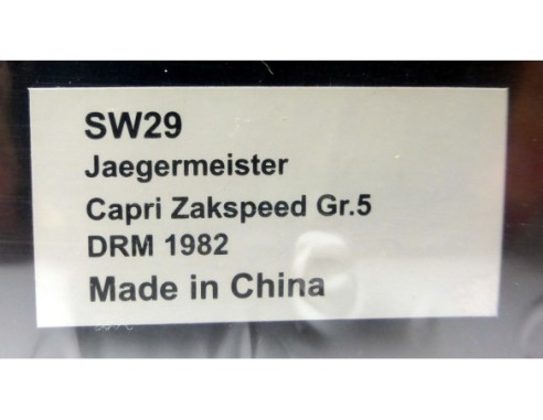 FORD CAPRI GR.5 JAGERMEISTER REF.SW29 SIDEWAYS