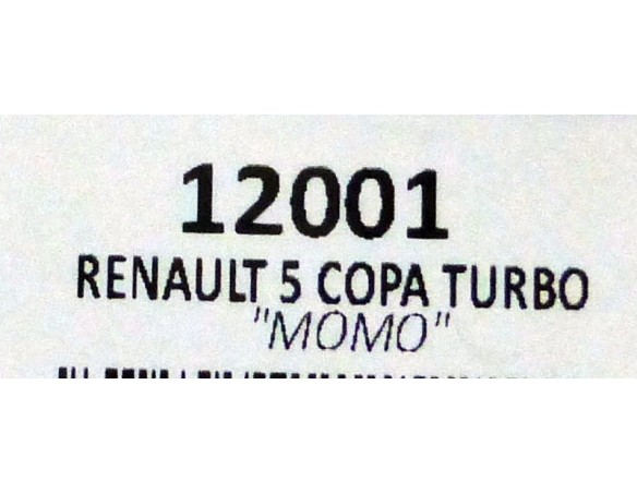 RENAULT 5 COPA TURBO MOMO REF.12001 TEAM SLOT