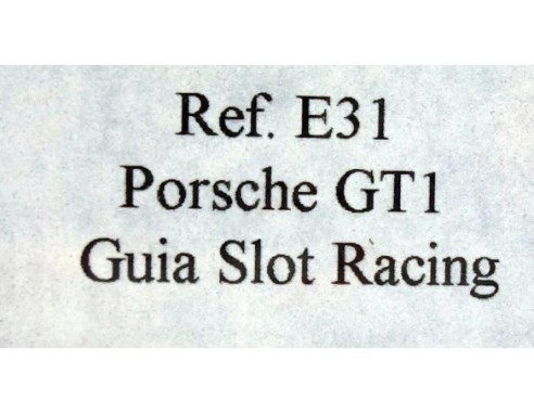 PORSCHE GTI GUIA SLOT RACING REF.E31 FLY