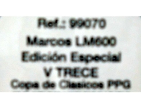 MARCOS 600 ED. ESP. V TRECE COPA REF.99070 FLY