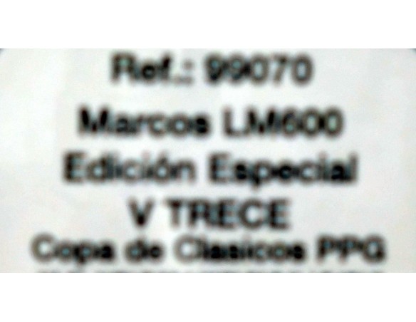 MARCOS 600 ED. ESP. V TRECE COPA REF.99070 FLY