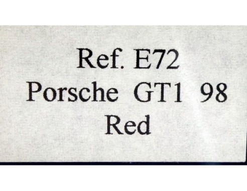 PORSCHE GTI 98 RED ED. ESP. UK REF.E72 FLY