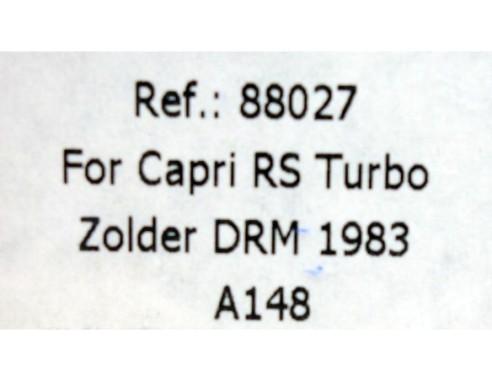 FORD CAPRI RS TURBO ZOLDER DRM 1983 A148 REF.88027 FLY