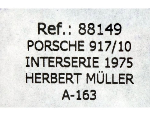 PORSCHE 917/10 VAILLANT INTERSERIE 1975 REF.88149 A163 FLY