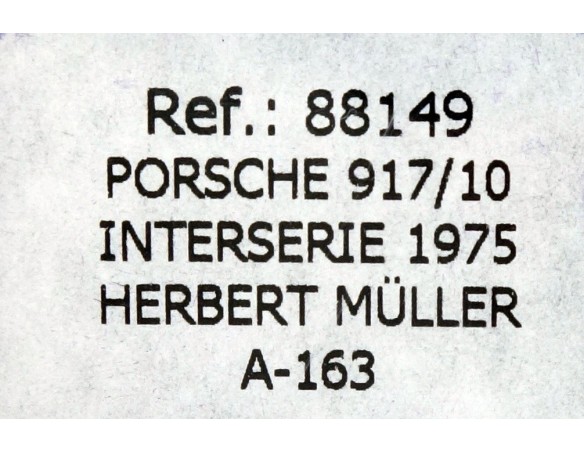 PORSCHE 917/10 VAILLANT INTERSERIE 1975 REF.88149 A163 FLY