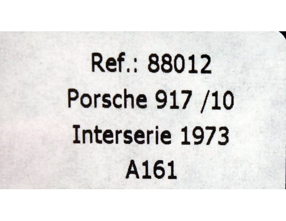 PORSCHE 917/10 INTERSERIE 1973 A161 REF.88012 A161  FLY