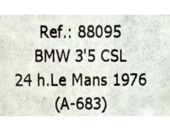 BMW 3,5 CLS 24h LE MANS 1976 A683 REF.88095 FLY