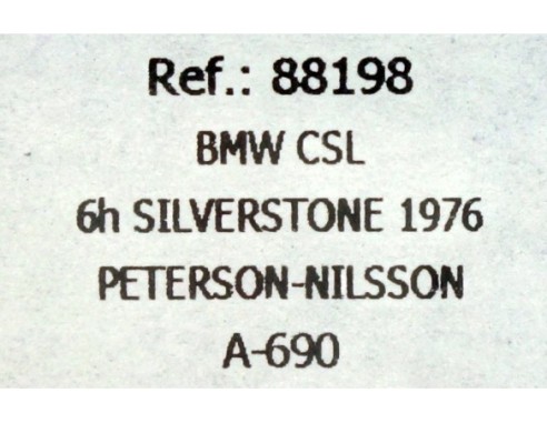 BMW 3.5 CSL 6h SILVERSTONE 1976 A690 REF.88198 FLY
