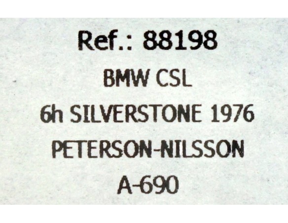 BMW 3.5 CSL 6h SILVERSTONE 1976 A690 REF.88198 FLY