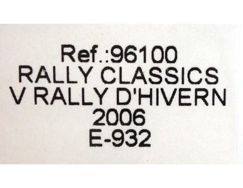 PORSCHE RALLY CLASSICS V RALLY D,HIVERN 2006 E932 REF.96100 FLY
