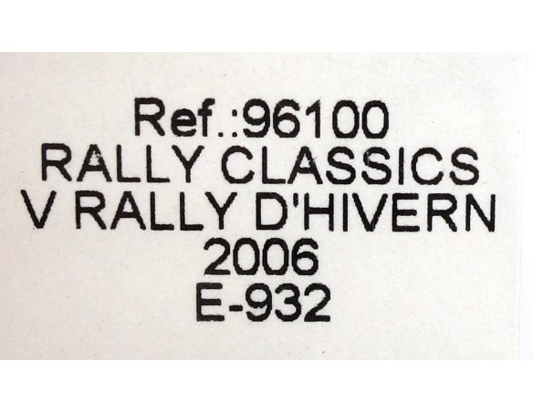 PORSCHE RALLY CLASSICS V RALLY D,HIVERN 2006 E932 REF.96100 FLY