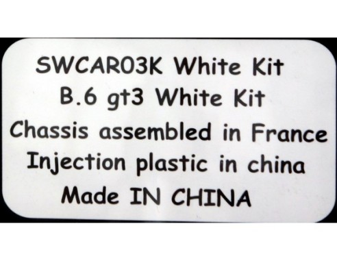 BMW M6 GT3 WHITE KIT REF.SWCARO3K SIDEWAYS