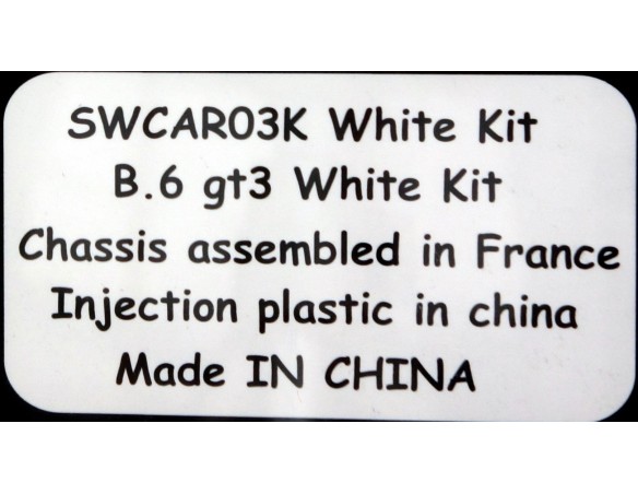 BMW M6 GT3 WHITE KIT REF.SWCARO3K SIDEWAYS