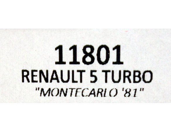 RENAULT 5 TURBO RAGNOTTI MONTECARLO 81 REF.11801 TEAM SLOT