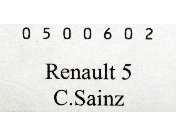 RENAULT 5 C.SAINZ REF.0500602 SPIRIT