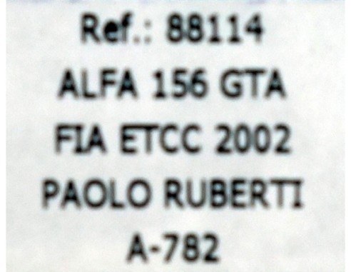 ALFA ROMEO 156 GTA FIA ETCC 2002 A782 REF.88114 FLY