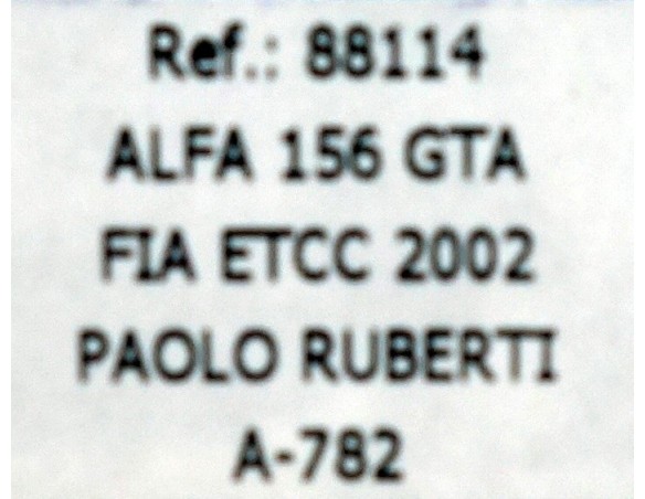 ALFA ROMEO 156 GTA FIA ETCC 2002 A782 REF.88114 FLY