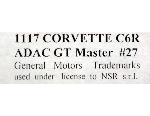 CORVETTE C6R ADAC GT MASTER REF.1117 NSR