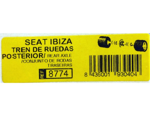 TREN DE RUEDAS POSTERIOR SEAT IBIZA REF.8774 TECNITOYS