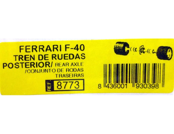TREN DE RUEDAS POSTERIOR FERRARI F-40 REF.8773 TECNITOYS