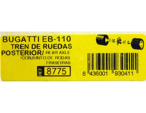 TREN DE RUEDAS POSTERIOR BUGATTI EB-110  REF.8775 TECNITOYS