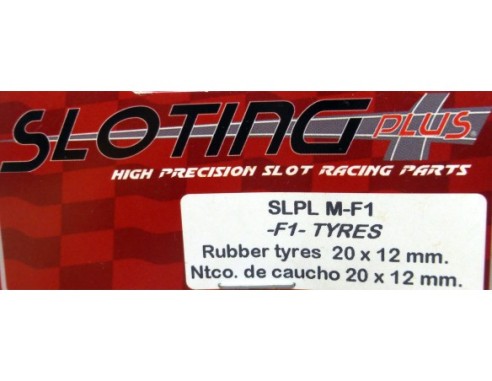 NEUMATICO DE CAUCHO 4UND DE 20X12mm F1-TYRES REF.M-F1 SLOTING PLUS