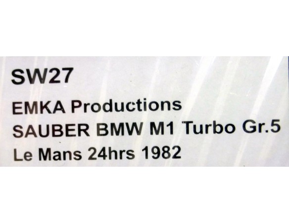 SAUBER BMW M1 TURBO OLIMPUS  GR5 REF. SW27 SIDEWAYS