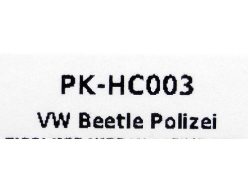 VOLKSWAGEN BEETLE POLIZEI REF. PK-HC003 PINK-KAR