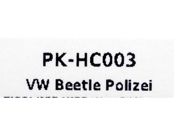 VOLKSWAGEN BEETLE POLIZEI REF. PK-HC003 PINK-KAR