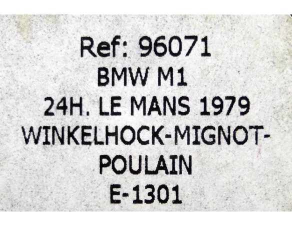 BMW M1 24h LE MANS 1979 E-1301 REF.96071 FLY