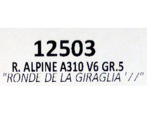 RENAULT ALPINE A310 V6 GR.5 CALBERSON REF.12503 TEAM SLOT