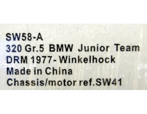 BMW JUNIOR TEAM 320 Gr5 REF.SW58A SIDEWAYS