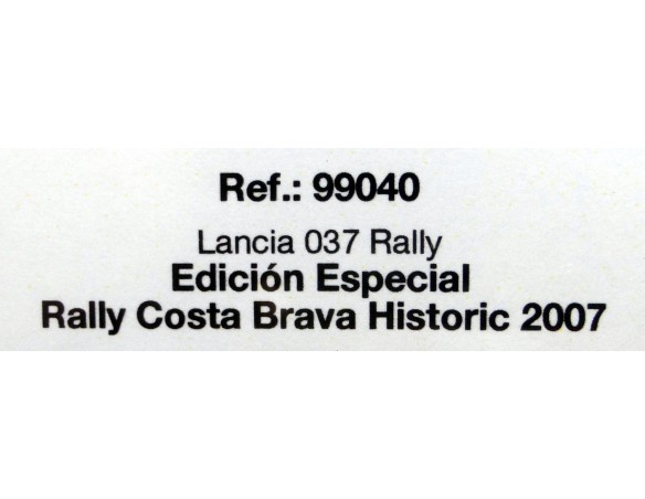 LANCIA 037 MARTINI  IV Rally costa Brava Historic 2007 REF.99040 FLY