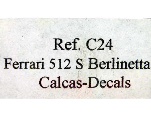 FERRARI 512 S BERLINETTA REF.C24 FLY