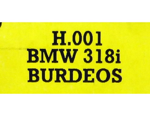 BMW 318i BURDEOS REF.H001 SUPERSLOT