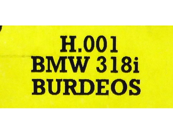BMW 318i BURDEOS REF.H001 SUPERSLOT