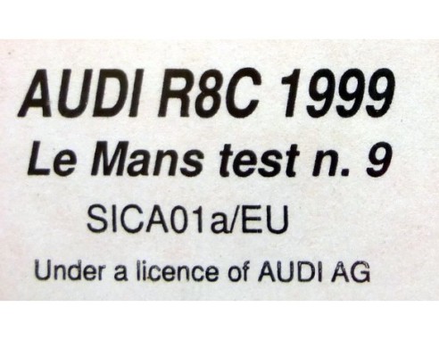 AUDI R8C 1999 LE MANS TEST Nº9 REF.SICA01a/EU SLOT.IT