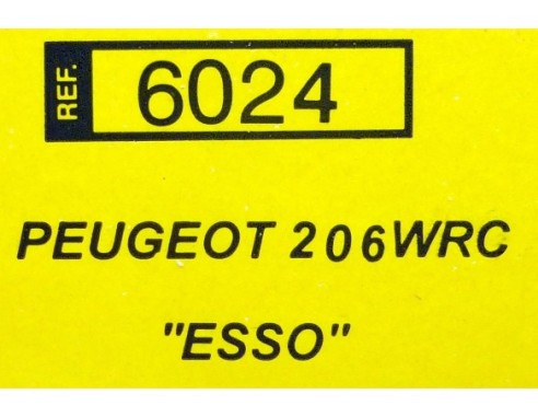 PEUGEOT 206 WRC ESSO REF.6024 TECNITOYS