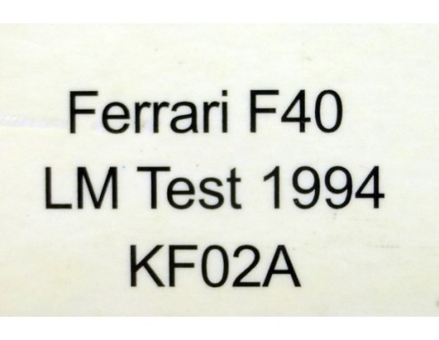 FERRARI F40-LM TEST 1994 REF.KF02A SLOT.IT